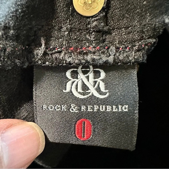 Rock & Republic women's size 0 black skinny pants - Picture 4 of 5